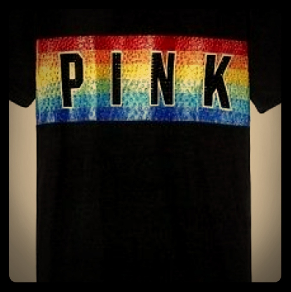 Victoria's secret rainbow t-shirt